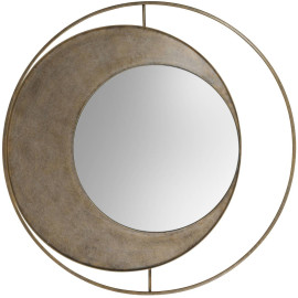 Concentric Circles Iron Mirror aged Gold